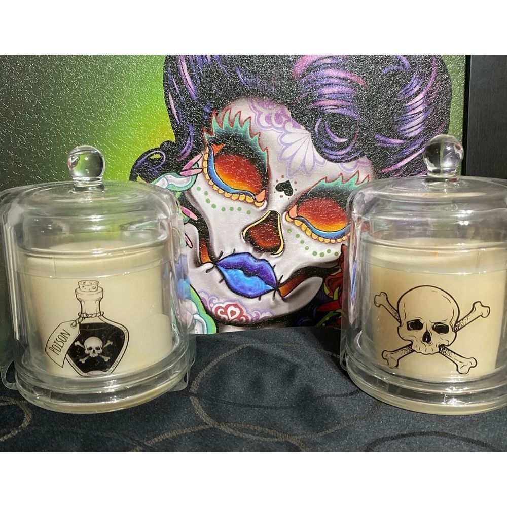 Halloween Candles -Shrunken Head Cider and Poison‎ Apple
